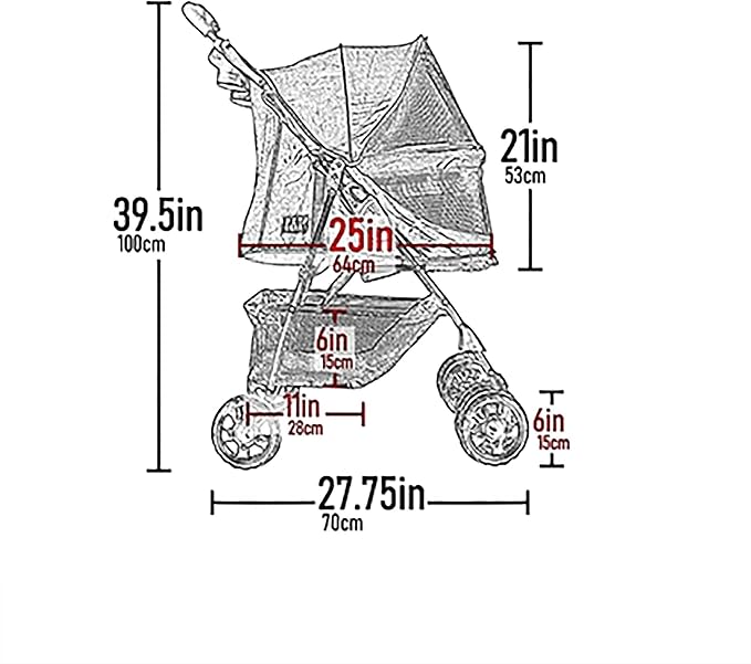 Pet Gear No-Zip Happy Trails Pet Stroller for Cats/Dogs, Zipperless Entry, Easy Fold with Removable Liner, Storage Basket + Cup Holder, Cotton Candy
