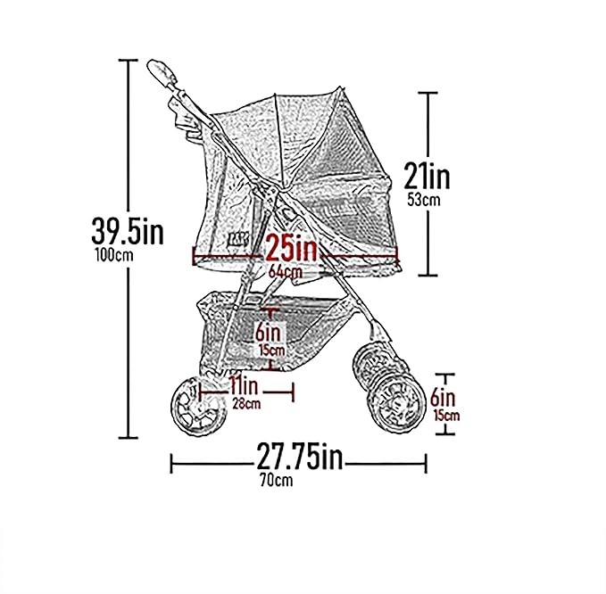Pet Gear No-Zip Happy Trails Pet Stroller for Cats/Dogs, Pine Green | Zipperless Entry, Easy Fold with Removable Liner, Safety Tether, Storage Basket + Cup Holder