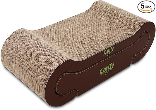 Best Pet Supplies Catify Cat Scratcher, Fun Interactive Scratchers, Posts, Poles, Claw Safe, Furniture Saver Indoor Play Support Natural Cat Behaviors Heavy Duty - Lounger I