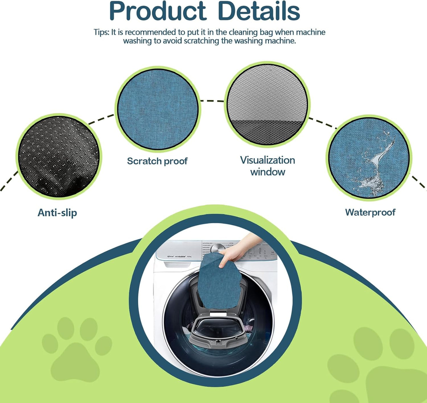 Navy Blue Large Outdoor Cat & Dog Tent - Waterproof, Washable, Indoor/Outdoor, Cave Nest Bed