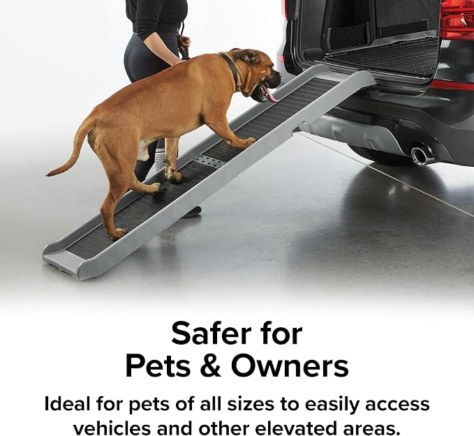WeatherTech PetRamp - Non-Slip, Portable Dog Ramp for Large Dogs to 300 Pounds, 67" x 15" - Traction Grip Ramp, Easy Access for Pets to Car, SUV, Truck, Bed, Couch & Other Home Areas