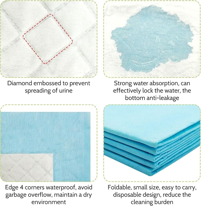 PINVNBY Multi-Purpose Plastic Rabbit Litter Box Set, 5 Disposable Pet Pads, Mini Broom & Dustpan, Ceramic Rabbit Feeding Bowl - Ideal for Rabbits, Guinea Pigs