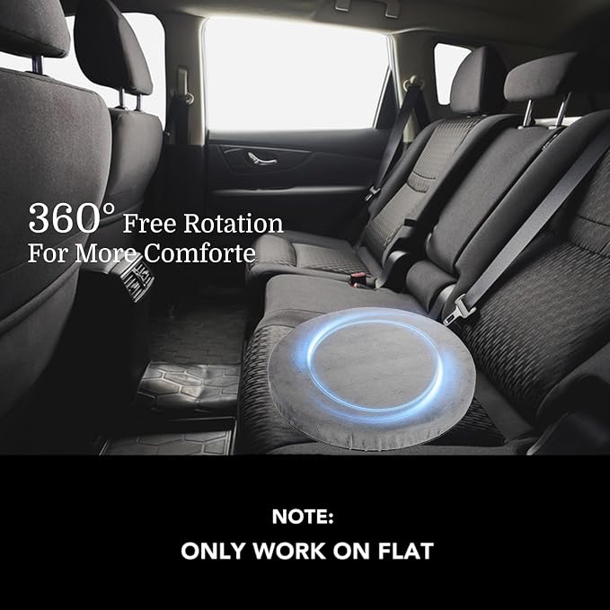Rotating Car Swivel Seat Cushion for Comfort & Pain Relief | 360° Rotatory Chair Pad for Office & Home Use | Ideal for Pregnant Women & Post-Surgery Recovery | Skidproof &