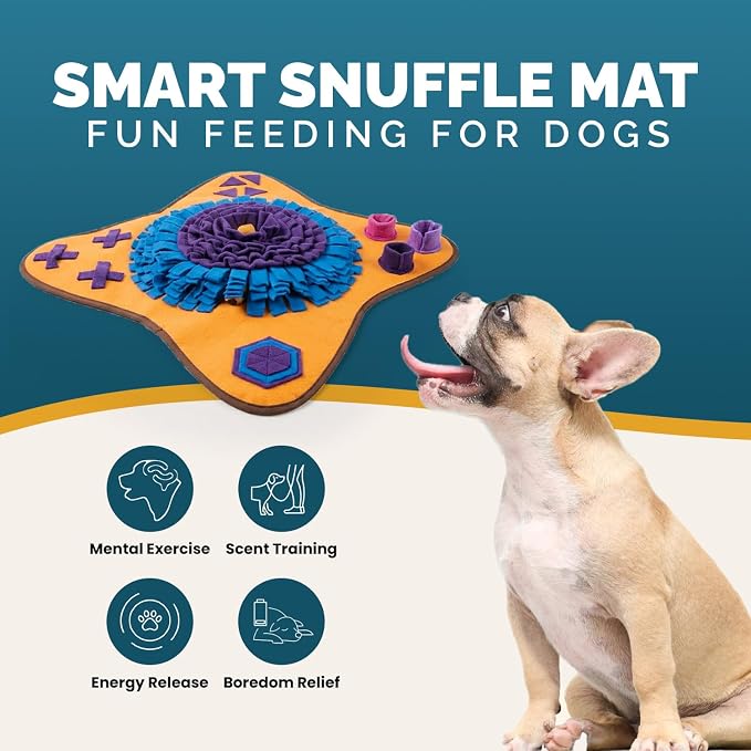 PET ARENA Adjustable Dog Snuffle Mat, Interactive Feeding Enrichment Toy | Encourages natural foraging, slows eating, reduces boredom, and provides mental stimulation for pets of all ages.