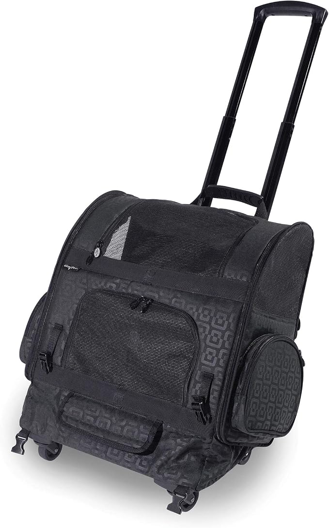 Gen7Pets Dog Carrier - Medium Black Roller Bag Pet Carrier
