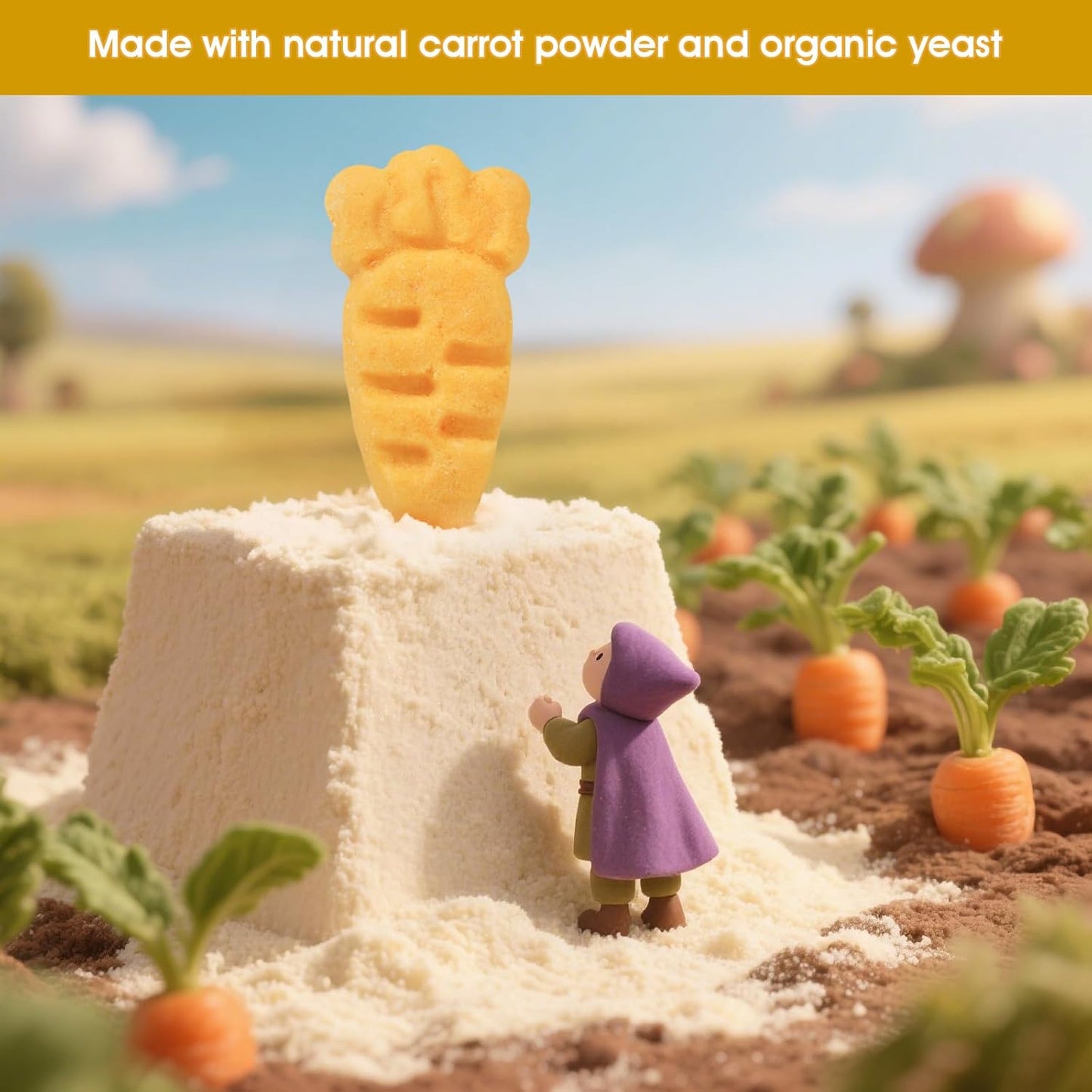 Abizoo Hamster & Gerbil Treats, Crunchy Baked Hamster Snacks with Carrot and Yeast, Natural Training Reward Chew Treats for Small Animals, Supports Digestion and Dental Health