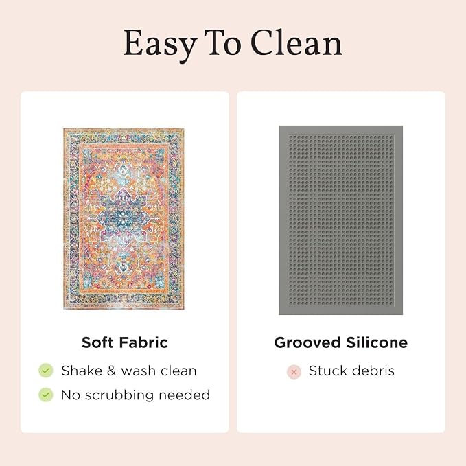 Lovewag Cat Litter Mat, Litter Box Mat, Taupe Checkers, 36x48, 2 Pack | Washable litter mat cover, kitty litter mat & cat mat for litter box, litter trapping mat, prevents tracking, multi-cat