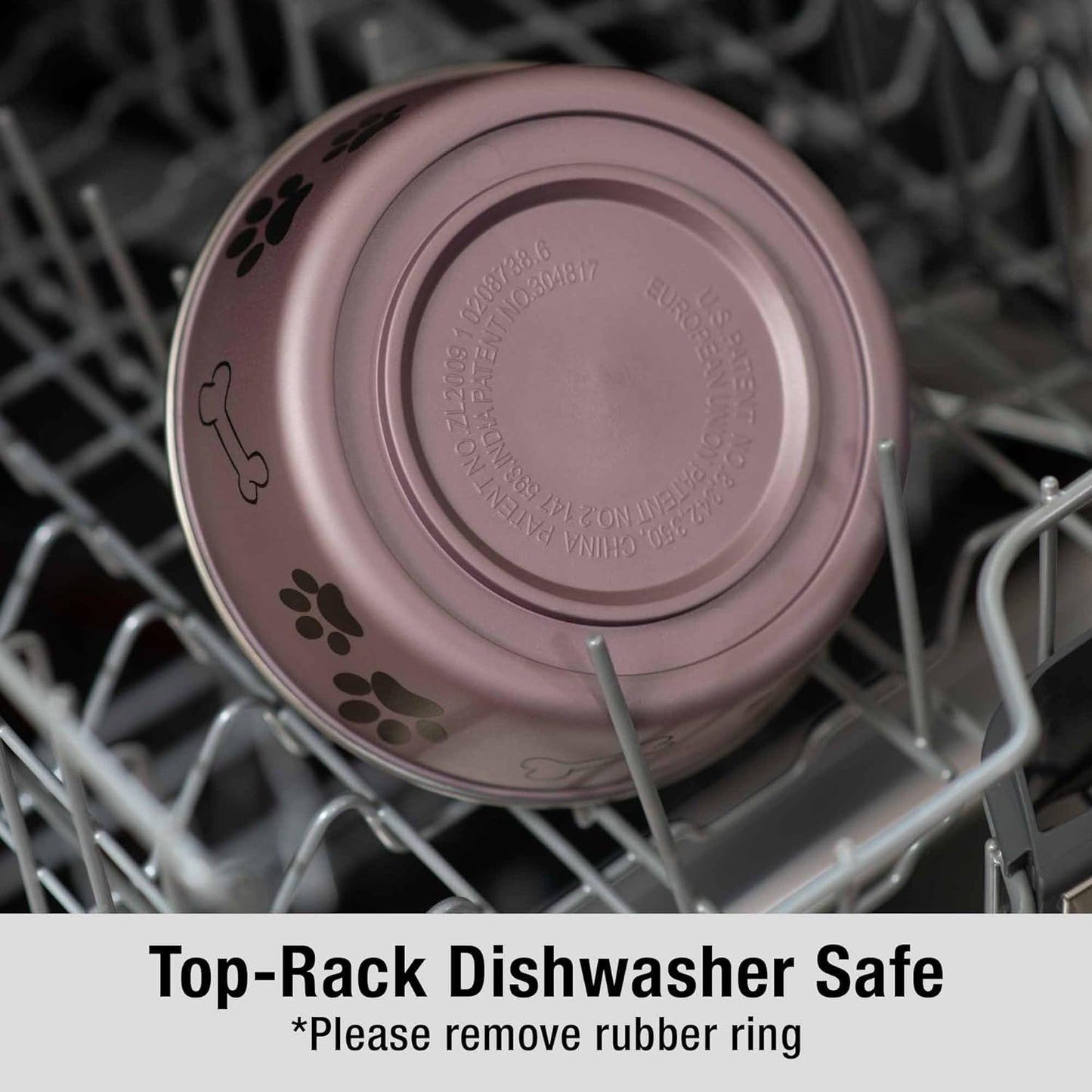 Loving Pets Bella Dog Bowls- Stainless Steel Dog & Cat Bowls - Spill Proof Dog Food Bowl, Cat Bowl, Puppy Essentials & Pet Supplies Great for Home & Travel (Small 10-20 lbs, Grape)