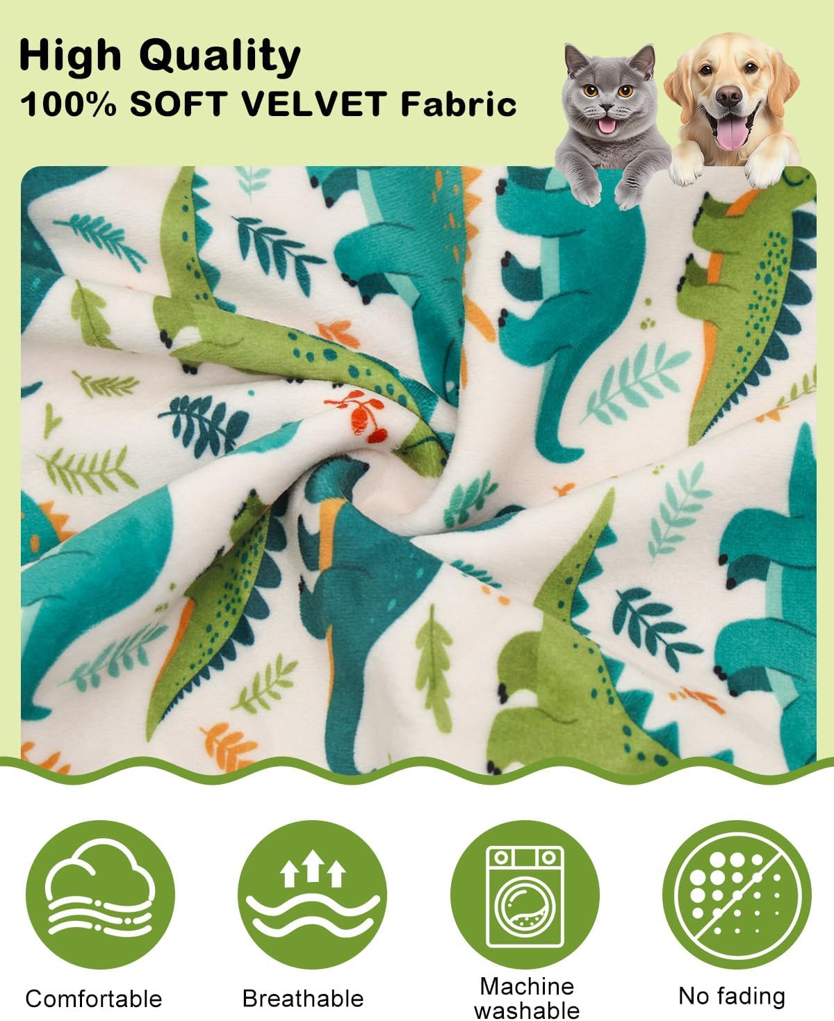 CuteBone Dinosaur Costume Dog Pajamas, Stretchy Spandex Crystal Velvet Sleepwear Coat for Small Dogs, Soft & Warm Pet Outfit Clothes for Cold Weather, Cozy Pullover Design COSP05-4XL