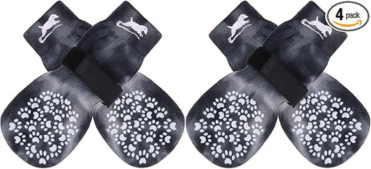 EXPAWLORER Anti Slip Dog Socks to Prevent Licking Paws, Dog Shoes for Hot Pavement, Dog Booties for Small Medium Large Senior Dogs, Traction Control Boots & Paw Protectors for Hardwood Floors