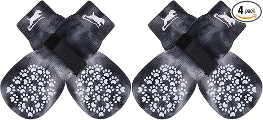 EXPAWLORER Anti Slip Dog Socks to Prevent Licking Paws, Dog Shoes for Hot Pavement, Dog Booties for Small Medium Large Senior Dogs, Traction Control Boots & Paw Protectors for Hardwood Floors