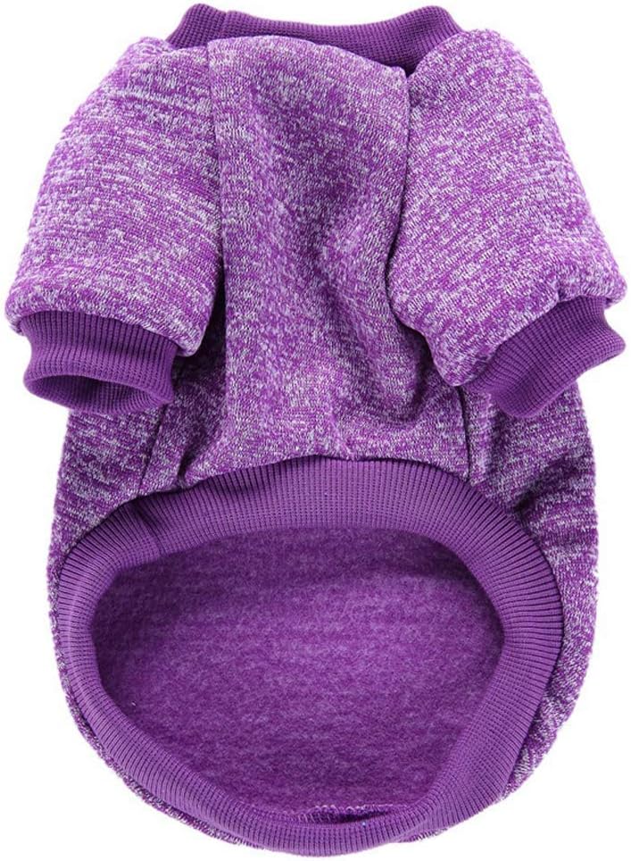 Jecikelon Dog Clothes Dogs Sweater Soft Puppies Clothing Winter Puppy Sweaters Warm Outfit for Dogs Small XXS XS Cat Apparel (Large, Purple)