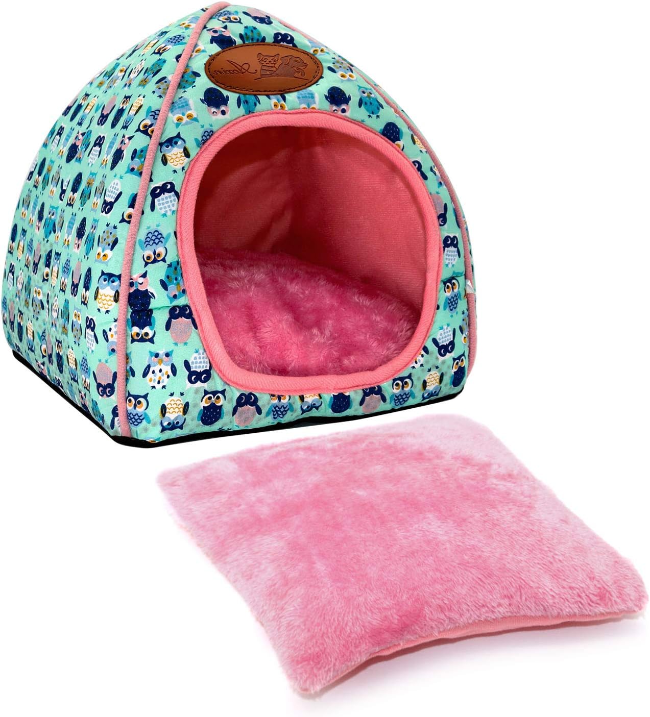 BWOGUE Guinea Pig House Bed Cozy Hamster Cave Large Hideout for Dwarf Rabbits Hedgehog Bearded Dragon Winter Nest Hamster Cage Accessories