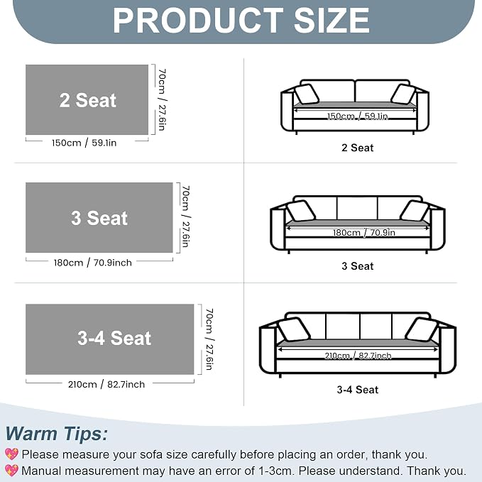 OTOB Couch Covers for Sofa Pet Friendly, Washable & Non Slip Fuzzy Dog Couch Cover Sofa Slipcovers Love Seat, Soft Plush Cozy Furniture Protector Cushion Mat, All Seasons (Light Gray, 27.6" x 59.1")