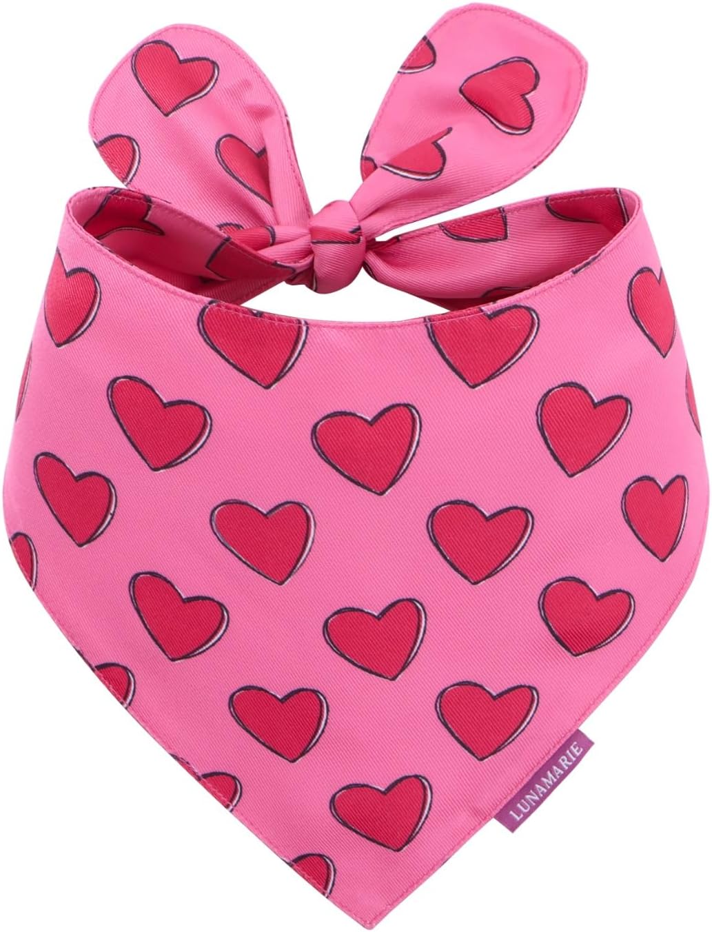 LunaMarie - Luxury Pet Birthday Bandanas -Premium & Silky Poly Fabric | 100% Handmade | Custom Shape Dual Layered (Jennifer, Large)