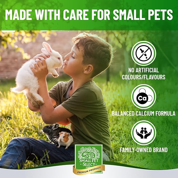 Small Pet Select - Select Care Urinary Support Supplement, Natural High Fiber Timothy Hay Based Treats for Rabbits, Guinea Pigs, Hamsters, Other Small Animals, 4.2 oz