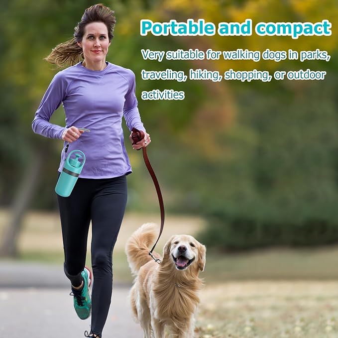 STHF Easy one-Hand Dog Waste Pickup. Portable Claw Tool Includes Bag Dispenser, 2 Rolls, Odor-Resistant. for All Surfaces & Dogs.