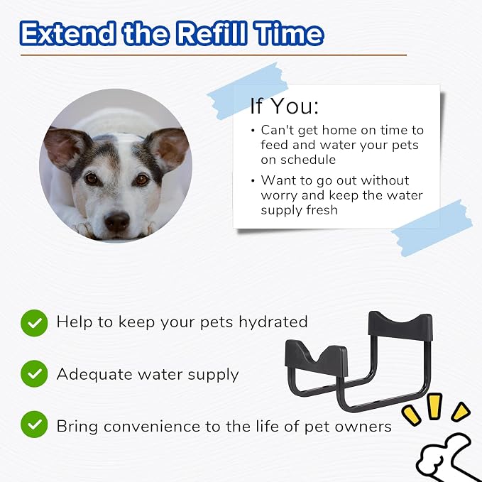 PEDAY Automatic Dog Waterer for Large Dogs | Human Grade 18/8 Stainless Steel, Water Bottle Not Included