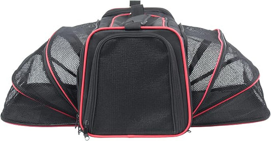 EliteField Expandable Soft Pet Carrier (3 Year Warranty, Airline Approved), Multiple Sizes and Colors Available (20" L x 12" W x 11" H, Black)