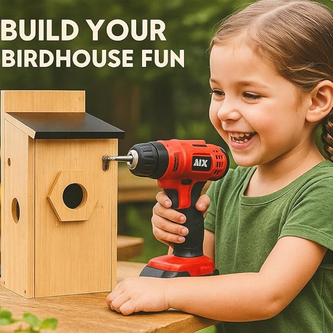Bird House for Outside – Rustic Hanging Birdhouse for Bluebirds & Cardinals, Decorative Outdoor Bird Nesting Box for Garden, Tree, Fence 2pcs