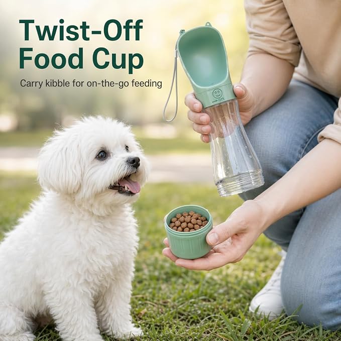 Portable Dog Water Bottle, Leak Proof Pet Water Dispenser for Walking, Travel, Hiking and Outdoor Use, 350ml