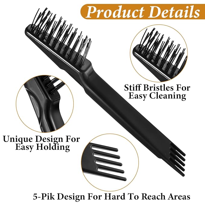 4 Pcs Hair Brush Cleaning Tool Mini Comb Cleaner Rake 2-in-1 Comb Cleaner Brush Metal Wires Hair Remover Tools Hairbrush Cleaning Hairs Remover Tool for Removing Dust Home and Salon Use