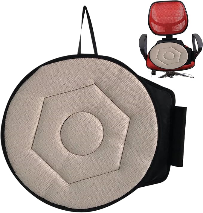 Swivel Car Seat, 17.7x15.7 Breathable Comfortable 360° Rotating Seat Cushion, Non Slip Portable Swivel Car, Easy Install Cushion for Elderly