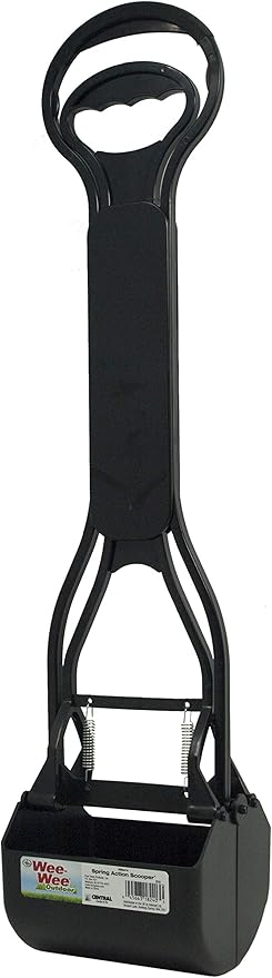Four Paws Wee-Wee Allen's Spring Action Scooper, Hard Surfaces, Medium | Dog pooper scooper, great for concrete or hard flooring, single-handed use, wide handle for comfortable grip