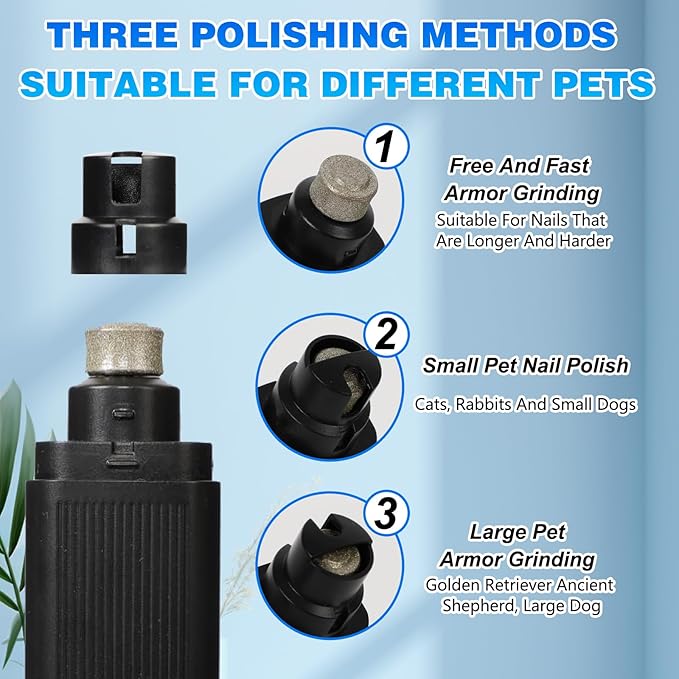 2026 New Cat Nail Trimmer - 2 Adjustable Speeds, 360° Grinding, Ultra Quiet Under 40dB, Safe Powerful Pet Nail Grooming Tool for All Cats & Dogs (Black)