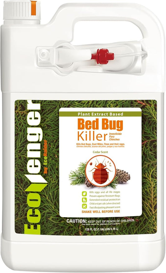 EcoVenger (Formerly EcoRaider) Bed Bug Killer with Remote Sprayer 1Gal - Kills 100% All Stages on Contact- Kills Resistant Bugs- Kills Eggs- 14 Day Residual Protection- Non-toxic- Child & Pet Friendly