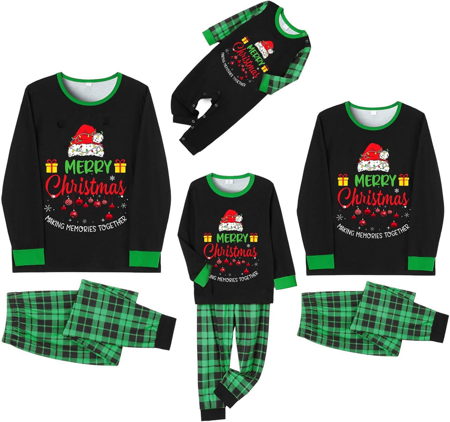 Matching Family Christmas Pajamas Set - Xmas Sleepwear PJs