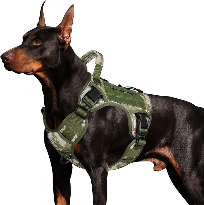 WINGOIN Tactical Dog Harness for Large Dogs,Heavy Duty No Pull Dog Harness | with Handle,Adjustable Reflective,Military K9 Style,Big Size Dog Vest,for German Shepherd,for Walking Training Hunting