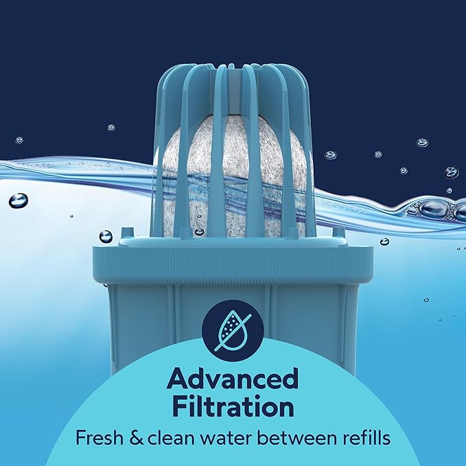 Petmate Replendish Gravity Automatic Dog Water Dispenser Pet Waterer and Pet Feeder Set with Microban Protection Base, 100% BPA Free, Wide Mouth Bowl - 1 Gallon Water, 5 lb Food