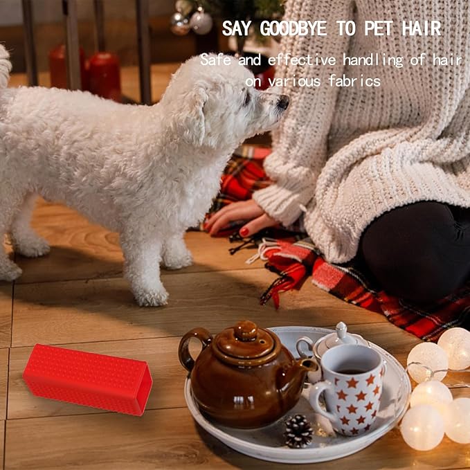 2pcs Pet Dog Cat Hair Remover, Pet Hair Removal Tool, Hollow Cleaner Brush for car，Interior, Furniture, Sofa (orangeblue)
