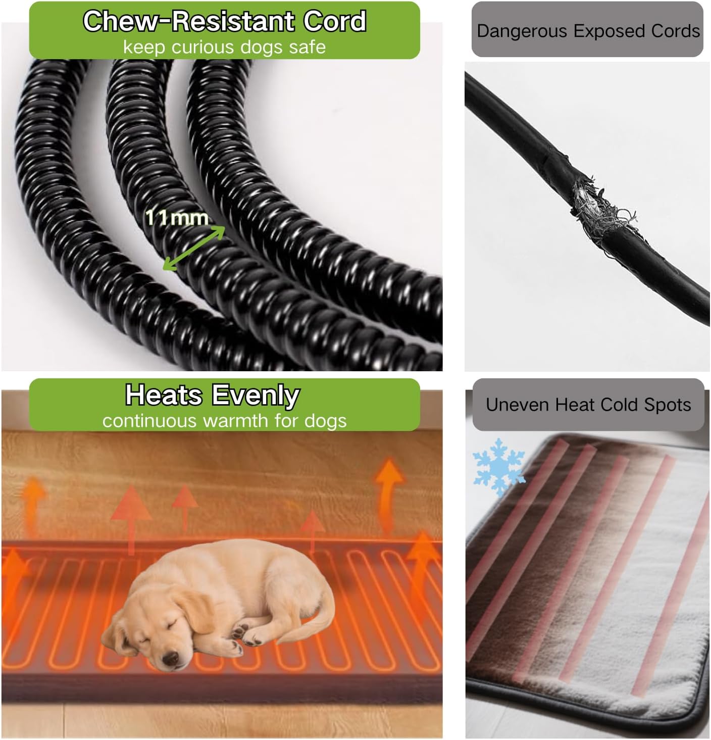 Heated Dog House Outdoor with Bowls Weatherproof Dog Kennel with Heating Pad Anti-Chewing Iron Frame Dog Shelter for Small Medium Dogs(Wooden Brown)