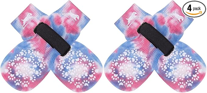 EXPAWLORER Anti Slip Dog Socks to Prevent Licking Paws, Dog Shoes for Hot Pavement, Dog Booties for Small Medium Large Senior Dogs, Traction Control Boots & Paw Protectors for Hardwood Floors