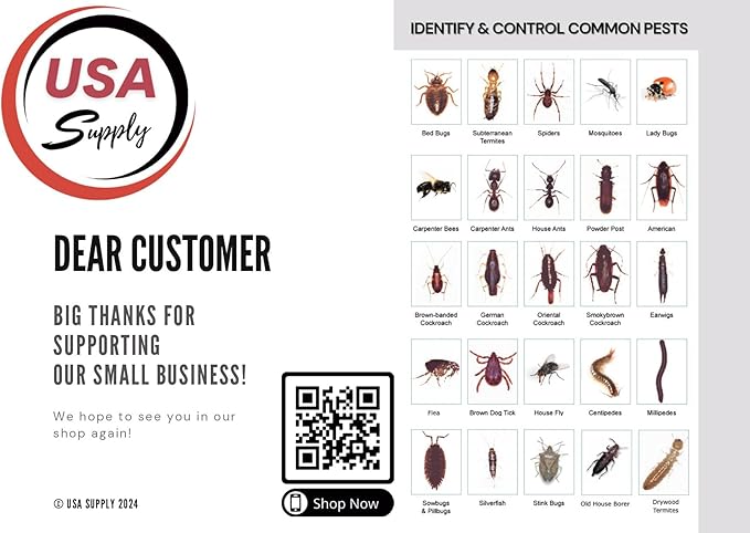 Alpine Flea & Bed Bug Pressurized Insecticide - Heavy Duty flea and Bed Bug Control with USA Supply Protective Gloves and Pest Identification Card