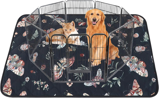 IEUUMLER Washable Pee Pads for Dogs, 1 Pack Insect Pattern Reusable Waterproof Puppy Potty Pads, Non-Slip Absorbent Pet Training Pads for Playpen Crate Bed EU014