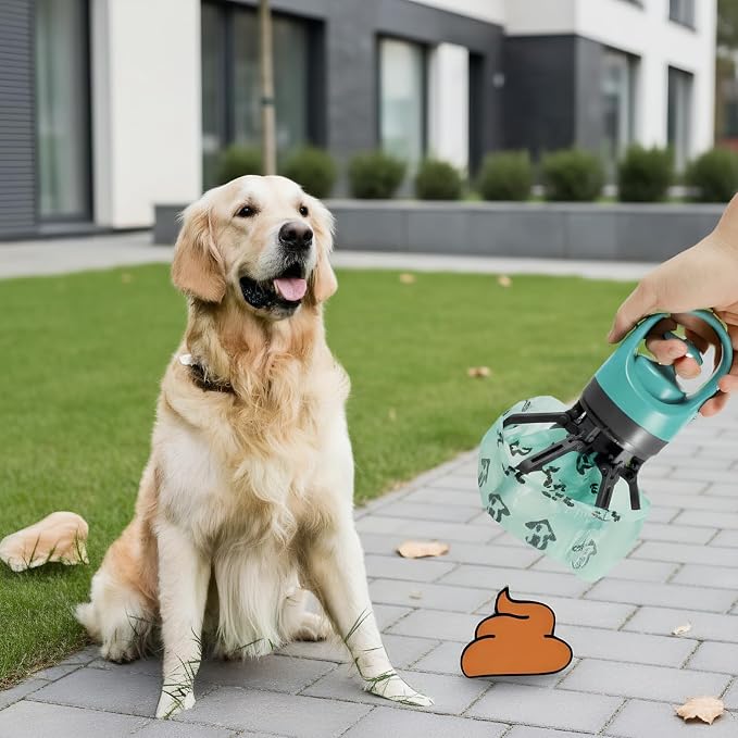 Portable Poop Scooper With Bags Attachment Quick Pet Poop Claw Grabber