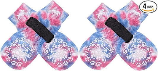 EXPAWLORER Anti Slip Dog Socks to Prevent Licking Paws, Dog Shoes for Hot Pavement, Dog Booties for Small Medium Large Senior Dogs, Traction Control Boots & Paw Protectors for Hardwood Floors