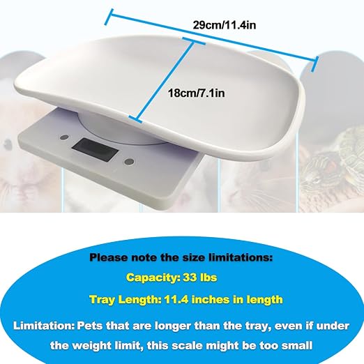 Digital Pet Scale,Puppy Scales for Weighing,Baby Scales for New Pets Only | Digital Small Animals Scales for Weighing,Whelping Supplies,Kitten Scale for Newborn Dog Cat Crawl Pet,Capacity up to 33 lb