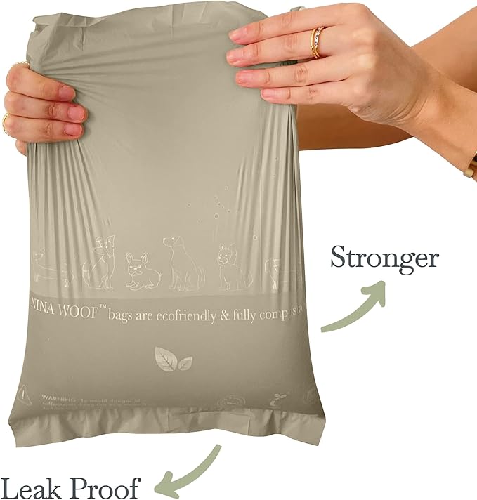 100% Certified Home Compostable and Biodegradable Dog Poop Bags - ASTM D6400 & EN 13432 Compliant Dog Waste Bags – 180 Bags – 12 x Rolls of Plant Based Compostable Waste Bags - Thick Doggie Poop Bags