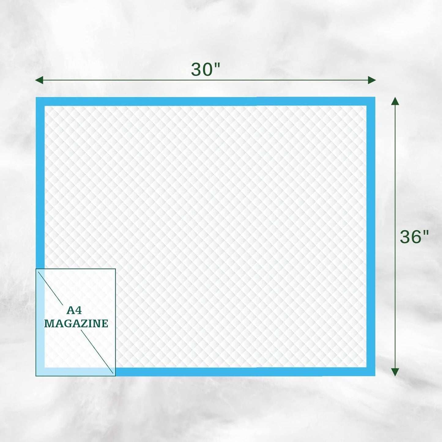 Bed Pads Disposable 30" x 36" [100 Count] Adult Incontinence Underpads, Heavy Duty Absorbent Pee Pad, XL Chucks Leakproof, Extra Large Puppy Training Pad, Waterproof Baby Changing Pad