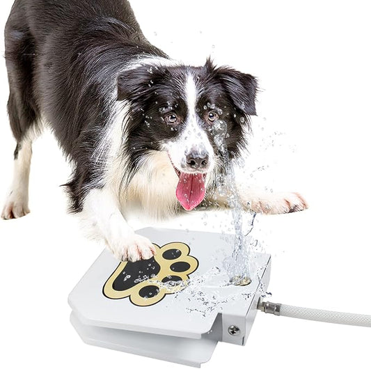 Dog Water Fountain Step On, Outdoor Dog Water Sprinkler for Large Dogs, with Upgrade Copper Valve Set, Easy to Use, Fresh Water to Drink