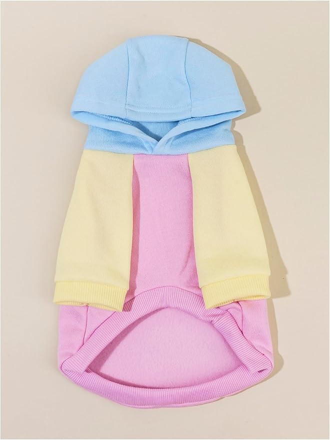 QWINEE Basic Dog Hoodie Sweatshirt Puppy Sweater Warm Cat Costumes Pet Clothes for Chihuahua Puppy Kitten Small Medium Dogs Pink X-Large