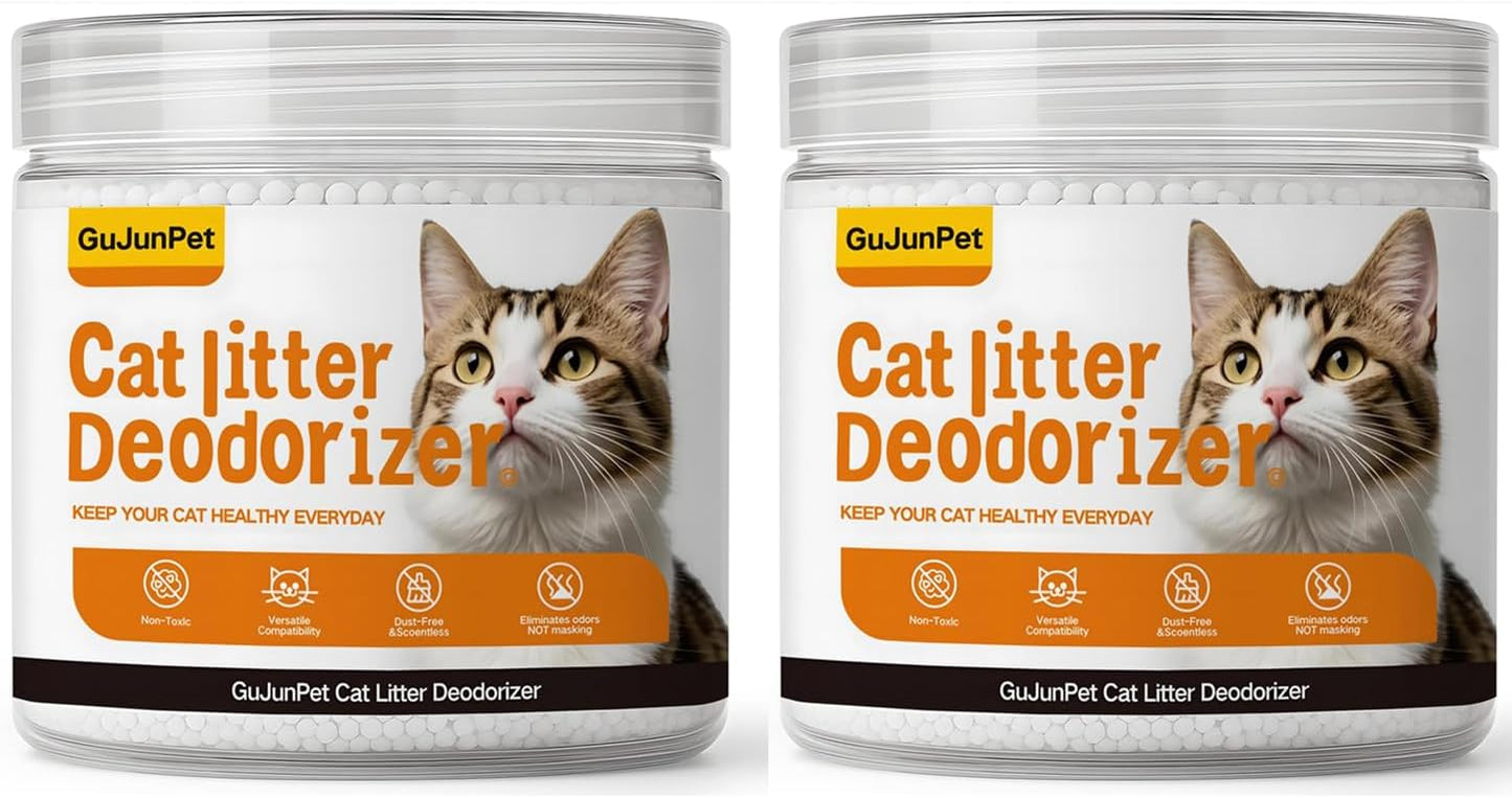 Cat Litter Deodorizer - Advanced Fragrance-Free Odor Control for Sensitive Cats - Reduces Scooping, Extends Litter Use - Hypoallergenic Formula Ideal for Multi-Cat Homes