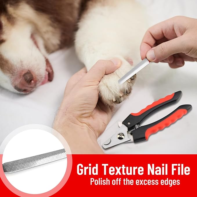 MA DREAMNEX - Pet Hair Remover Glove - 4-in-1 Grooming Kit with Hair Removal Glove, Nail Clippers, Comb & File - Dog & Cat Grooming Tools for Furniture, Clothes & Fur”