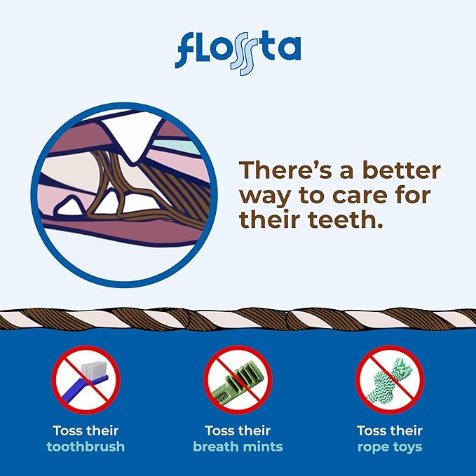 N-Bone FLOSSta Dual Action Dental Chews Mint Flavor, 6.4-oz Bag