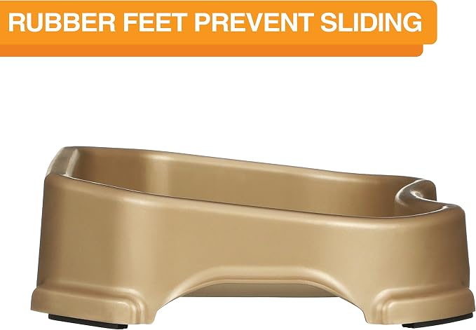 Neater Pet Brands Large Capacity Outdoor Dog Water Bowl for Small Dogs, Cats, Reptiles, Birds, & Small Animals, Outdoor Water Bowls for Dogs (8 Cups), Feed Bowl & Trough, Indoor or Outside, Champagne
