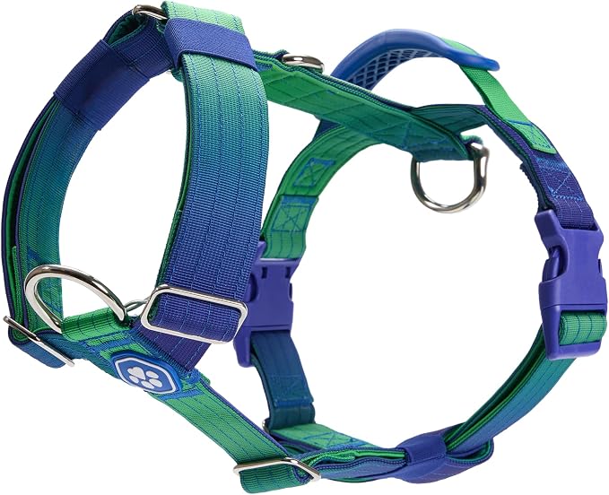 Spark Paws Comfort Control No Pull Dog Harness - Heavy Duty Front Clip | Safety Tested for Strong Breeds, w/ Metal Buckle & Top Handle – Padded Y-Straps Redirect Pulling. Solo or Matching Leash Set